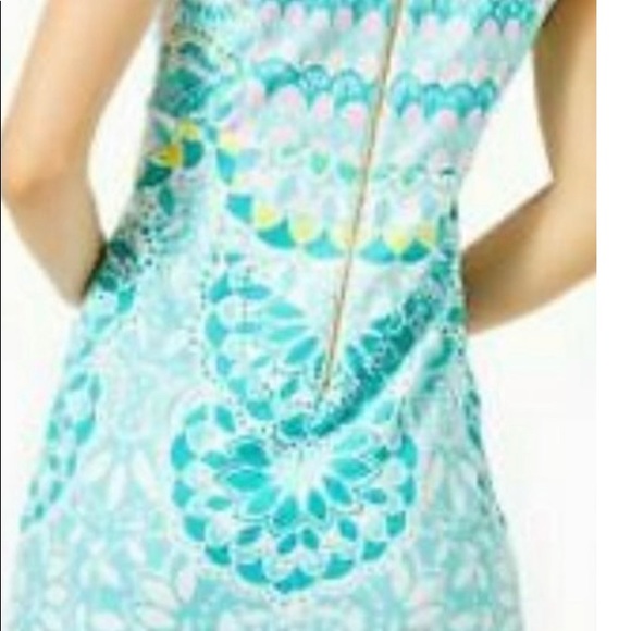 🎉HP 🎉Lilly Pulitzer Dress Sigrid Caribbean Citrus Shift Cruise Blue Pink 4 - Picture 2 of 10